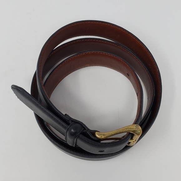 COACH BLACK LEATHER BELT GOLD BUCKLE MEN SIZE 40 CLASSIC PROFESSIONAL BUSINESS - Picture 3 of 14